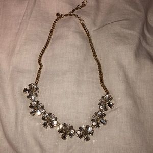j crew diamond flower necklace